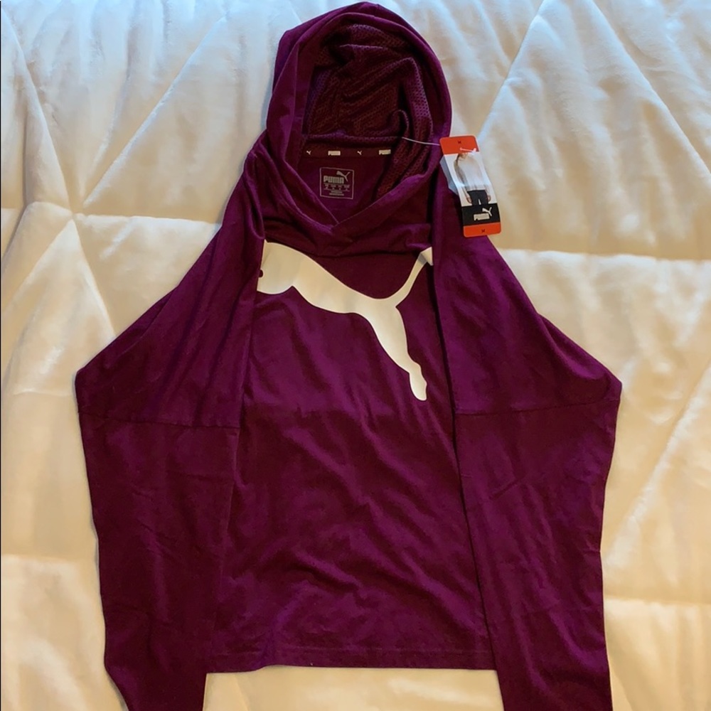 Purple puma long sleeve with hood